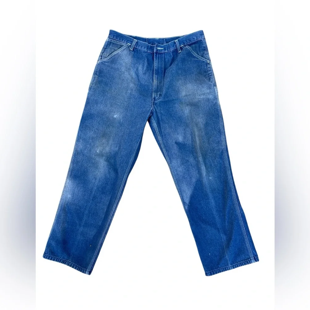 Vintage 1970’s Roebucks blue Jeans size 44 x 32 (waist altered)-RARE MENS DENIM